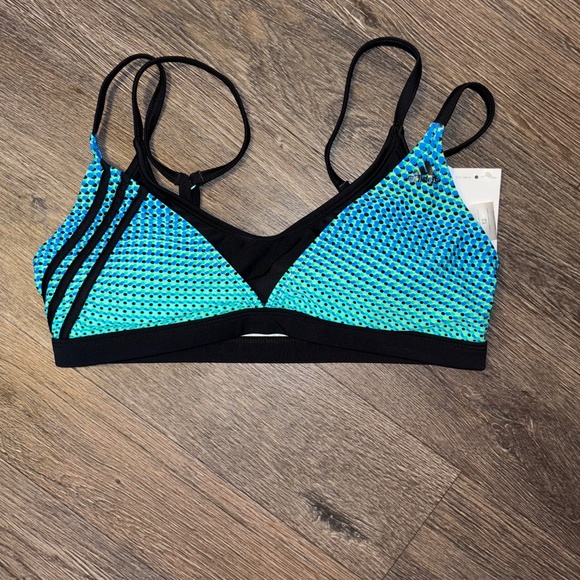 adidas Teal and Black Sports Bra - Picture 2 of 7